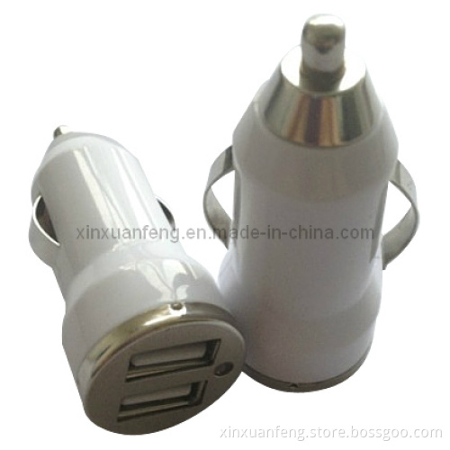 CE, RoHS & FCC Approved Dual USB Mini Car Charger